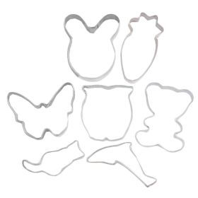 7 Pcs Cat Cookie Cutters Butterfly DIY Biscuit Mold Rabbit Sugarcraft Cake Cookies Cupcake Decorating Tool