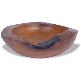 Bowl Solid Teak 19.7"