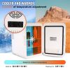 Vevor Mini Fridge,10L/12 Can Luxury Skin Care Refrigerator, Small Beverage Fridges for Bedroom Office Dorm Car Travel, AC/DC Cooler & Heat for Foods