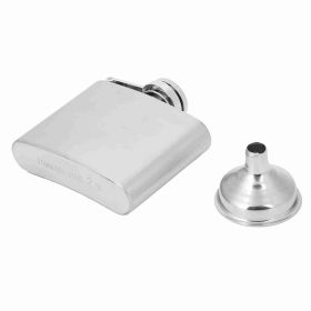 Portable Stainless Steel Wine Whiskey Flask Elegant Alcohol Bottle Cotainer with Funnel 2oz (Option: as picture)