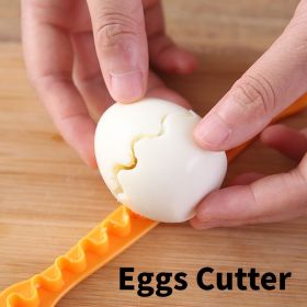 2pcs Egg Cutter; Fancy Cut Egg Cooked Eggs Cutter; Lace Egg Slicer; Carving Lace Cutting Wire Egg Cutter; Kitchen Accessories (Color: 2pcs-set)