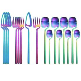 Desserts Soup Coffee Use 16pcs Table Decor Cutlery Sets (type: Flatware Set, Color: Multicolor)