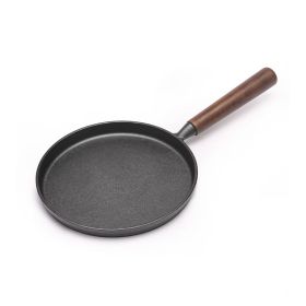 Non-Stick Skillet with Wooden Handle(AMZ Shipping) (Pan Diameter: 7.9inch, Color: Black)