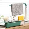 Sink Rack; Telescopic Drain Rack; Kitchen Supplies; Multi-functional Pull-out Storage Rack; Can Be Hung Dishwashing Rag Rack