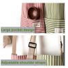 1pc Adjustable Kitchen Cooking Apron Cotton And Linen Machine Washable With 2 Pockets